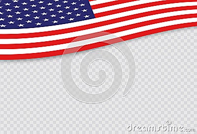 USA Independence Day 4th of July holiday. United states of America flag. Happy independence day banner. Memorial day. American Vector Illustration