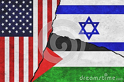 USA, Israel and Palestine Stock Photo