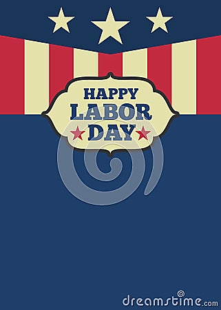 USA Labor day vertical background Vector Illustration
