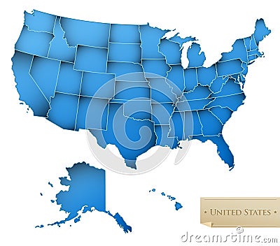 USA map Vector Illustration