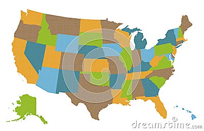 USA map Stock Photo