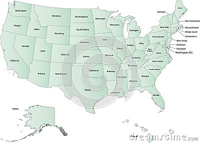 USA map Stock Photo