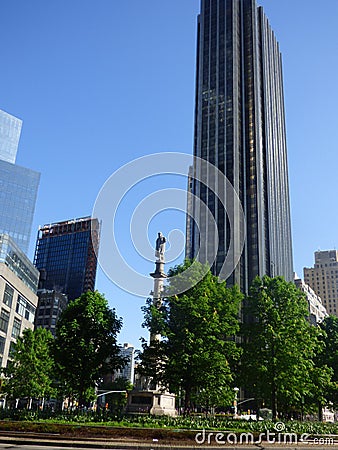 USA. New-York. Columbus Circle Stock Photo