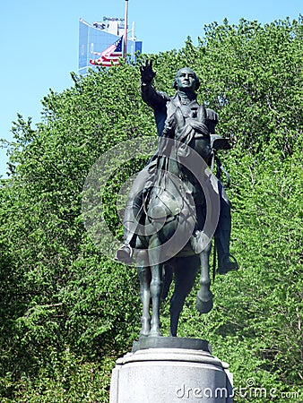 USA. New-York. Union Square. Statue of George Washington. Editorial Stock Photo