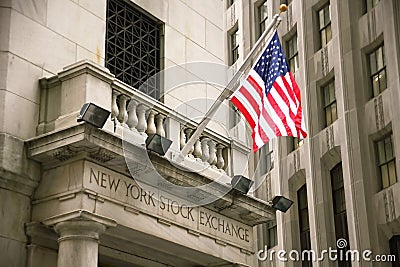 USA, New York, Wallstreet, Stock Exchange Editorial Stock Photo