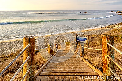 USA Pacific coast, Leo Carrillo State Beach, California. Stock Photo