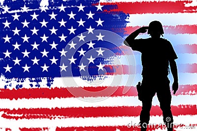 USA patriot soldier concept Stock Photo