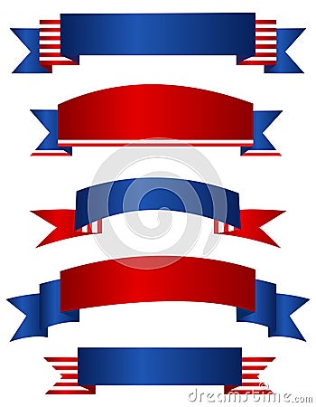 USA patriotic banner / banners Vector Illustration