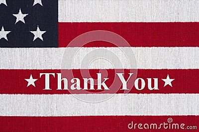 USA patriotic message on the flag Stock Photo