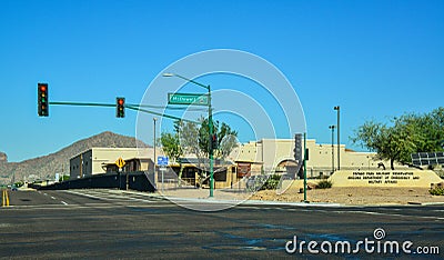 USA, PHENIX, ARIZONA-NOVEMBER 17, 2019: papago park military reservation Arizona department of emergency and military affairs, Editorial Stock Photo