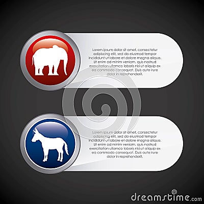 USA political parties infograhic Vector Illustration