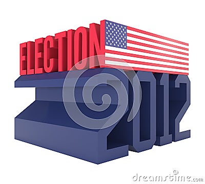 USA Presidential Election 2012 Icon Cartoon Illustration