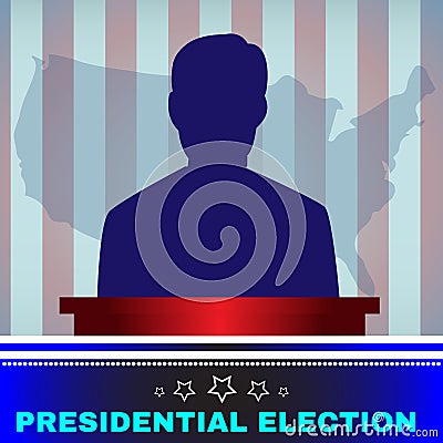 Usa Presidential Election Candidate Vector Illustration