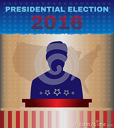 Usa 2016 Presidential Election Debates Vector Illustration