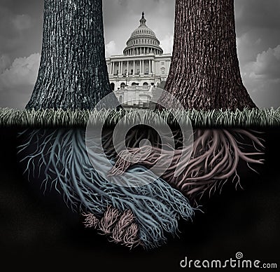 USA Secret Politics Cartoon Illustration