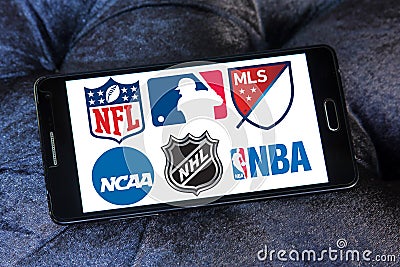 Usa sports logos and icons Editorial Stock Photo