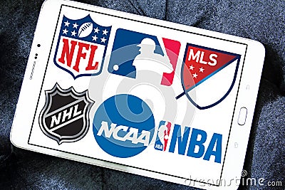 Usa sports logos and icons Editorial Stock Photo