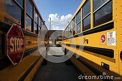 USA - Steubenville - Ohio - traditional school bus Editorial Stock Photo