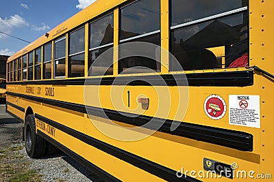 USA - Steubenville - Ohio - traditional school bus Editorial Stock Photo