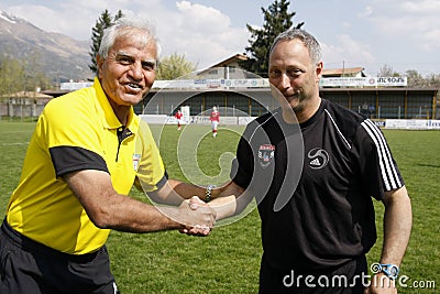 USA team vs IRAN team, youth soccer Editorial Stock Photo