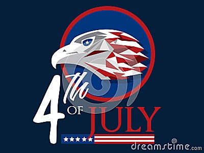 USA 4th of July Vector Illustration