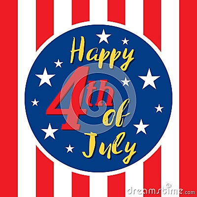 USA 4th of July Vector Illustration