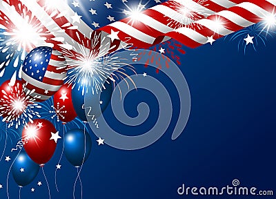 USA 4th july happy independence day design Vector Illustration