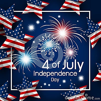 USA 4th of july happy independence day Vector Illustration