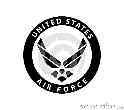 Usa U.S. Air Force Logo Sign Symbol Vector Illustration