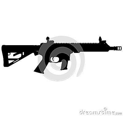 USA United States Army, United States Armed Forces, Marine Corps, Police fully automatic machine gun AR-15 rifle American Tactical Stock Photo