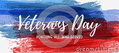 USA Veterans day banner Vector Illustration