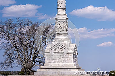 Pedestal and podium, Revolutionary war Victory memorial Yorktown, VA, USA Editorial Stock Photo