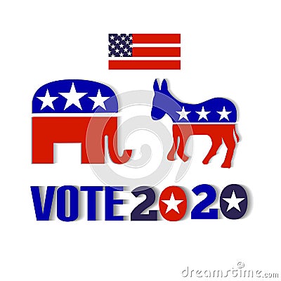 USA vote 2020 background vector illustration design id card image Vector Illustration