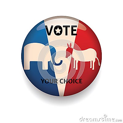 usa vote badge. Vector illustration decorative design Vector Illustration