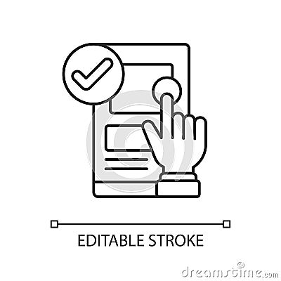 Usability linear icon Vector Illustration