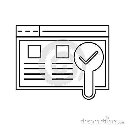usability testing icon. Element of cyber security for mobile concept and web apps icon. Thin line icon for website design and Stock Photo