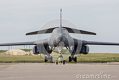 USAF B-1 Lancer at Tinker Air Force Base Editorial Stock Photo