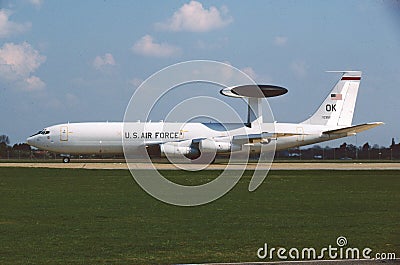 USAF Boeing E-3B Sentry 77-0352 CN48112 LN926 b707 Editorial Stock Photo