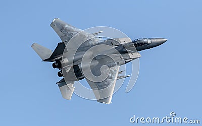 F15 Eagle departing RAF Lakenheath in England Editorial Stock Photo