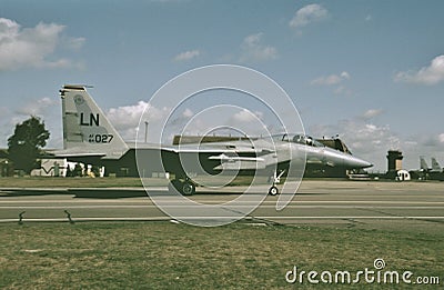 USAF McDonnell Douglas F-15C ready for a training mission from RAF Lakenheath Stock Photo