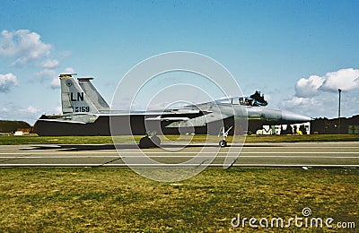 USAF McDonnell Douglas F-15A Tomcat at Lakenheath Editorial Stock Photo