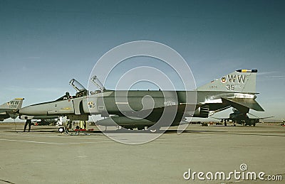 USAF McDonnell F-4E 69-7574 CN 4028 October 1, 1983 Editorial Stock Photo