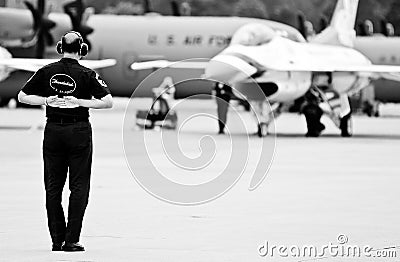 USAF Thunderbird ground team Editorial Stock Photo