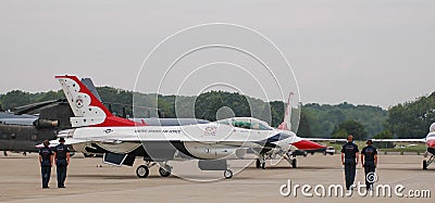 USAF Thunderbird ground team Editorial Stock Photo