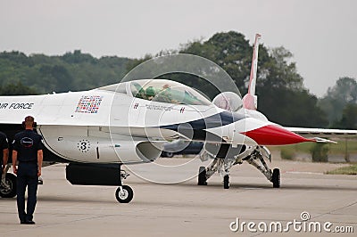 USAF Thunderbird ground team Editorial Stock Photo