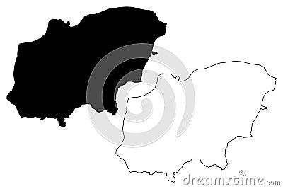 Usak map vector Vector Illustration