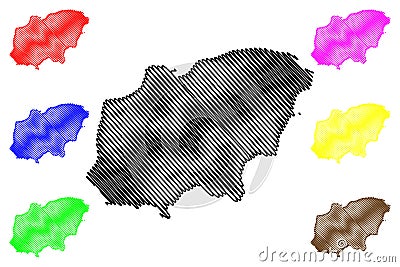 Usak map vector Vector Illustration