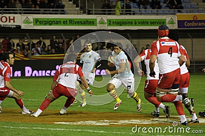 USAP vs Biarritz - French Top 14 Rugby Editorial Stock Photo