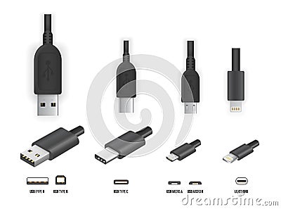 USB all type Vector Illustration