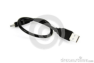 USB cable line Stock Photo